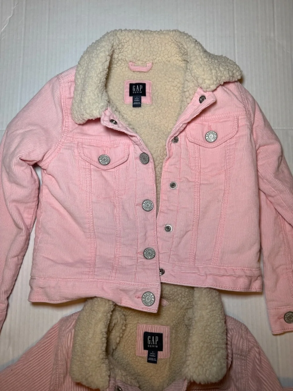 GAP Little Girl Pink Corduroy Sherpa Lined Jacket 4T 5T